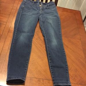 Refuge High Waisted Buttoned Skinny Jeans